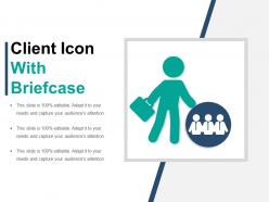 Client icon with briefcase