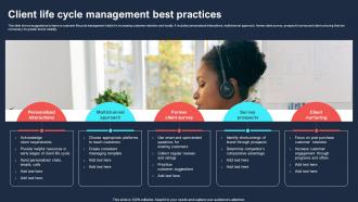 Client Life Cycle Management Best Practices