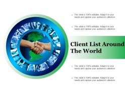 Client list around the world