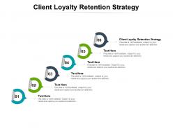 Client loyalty retention strategy ppt powerpoint presentation design cpb