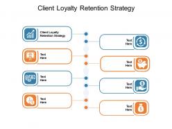 Client loyalty retention strategy ppt powerpoint presentation slides topics cpb