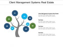 Client management systems real estate ppt powerpoint presentation model design ideas cpb