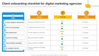 Client Onboarding Checklist For Digital Marketing Agencies