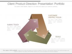 Client product direction presentation portfolio