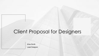 Client Proposal For Designers PPT Designs AT