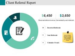 Client referral report sample ppt presentation