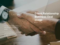 Client relationship business deal image