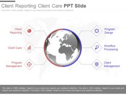 Client reporting client care ppt slide