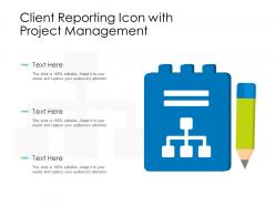 Client reporting icon with project management