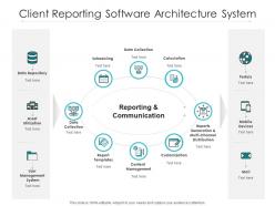 Client reporting software architecture system