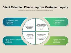 Client retention plan to improve customer loyalty