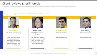 Client Reviews And Testimonials Building Construction Company Profile