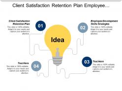 Client satisfaction retention plan employee development skills strategies cpb