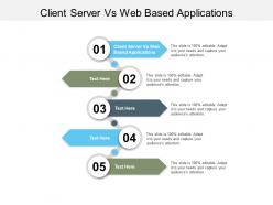 Client server vs web based applications ppt powerpoint presentation summary cpb