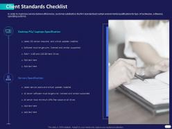 Client standards checklist ppt powerpoint presentation model design ideas
