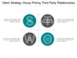 Client strategy group pricing third party relationships ppt powerpoint presentation styles graphics example cpb