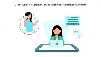 Client Support Customer Service Technical Assistance Illustration