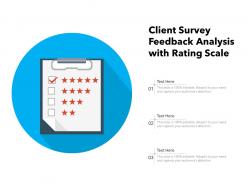 Client survey feedback analysis with rating scale