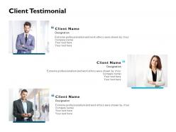 Client testimonial communication j204 ppt powerpoint presentation file layouts