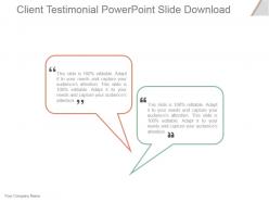 Client testimonial powerpoint slide download