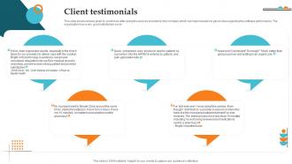 Client Testimonials Bright MD Investor Funding Elevator Pitch Deck