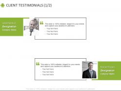Client testimonials business communication c876 ppt powerpoint presentation file example