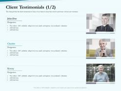 Client testimonials charles social pension ppt themes