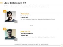 Client testimonials colgan m1782 ppt powerpoint presentation inspiration layout ideas