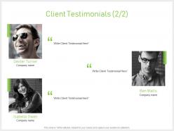 Client testimonials communication j70 ppt powerpoint presentation file grid