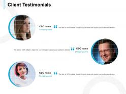 Client Testimonials Communication L558 Ppt Powerpoint Presentation Icon