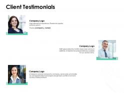 Client testimonials communication l823 ppt powerpoint layouts