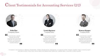 Client testimonials for accounting services accounting services proposal template