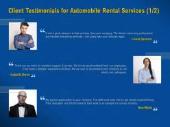 Client Testimonials For Automobile Rental Services Attendance Ppt Powerpoint Presentation Ideas