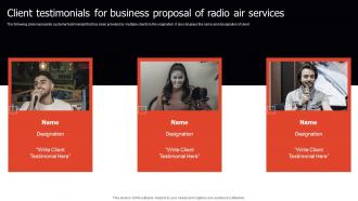 Client Testimonials For Business Proposal Proposal For New Media Firm Services