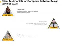 Client Testimonials For Company Software Design Services R264 Ppt Templates