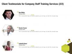 Client Testimonials For Company Staff Training Services L1485 Ppt Powerpoint Elements