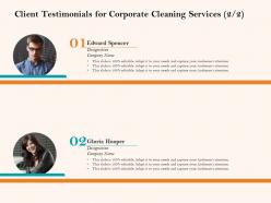 Client Testimonials For Corporate Cleaning Services R209 Ppt File Brochure