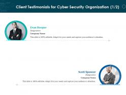 Client testimonials for cyber security organization r81 ppt powerpoint gallery