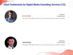 Client testimonials for digital media consulting services r265 ppt gallery