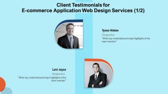 Client testimonials for e commerce application web design services