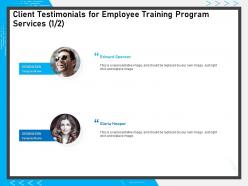 Client Testimonials For Employee Training Program Services R82 Ppt Presentation Grid
