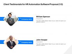 Client Testimonials For HR Automation Software Proposal R124 Ppt File