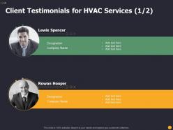 Client testimonials for hvac services r126 ppt powerpoint infographics