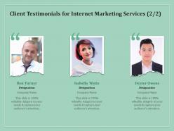 Client testimonials for internet marketing services r85 ppt powerpoint gridlines