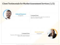Client testimonials for market assessment services r223 ppt powerpoint presentation
