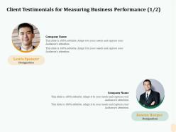 Client testimonials for measuring business performance r114 ppt icon
