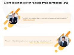 Client testimonials for painting project proposal l1679 ppt powerpoint presentation grid