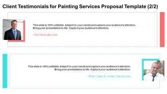 Client testimonials for painting services proposal