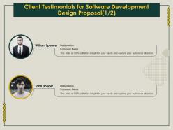 Client Testimonials For Software Development Design Proposal R229 Ppt Template