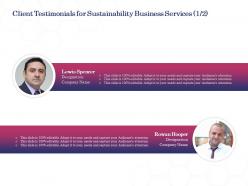 Client testimonials for sustainability business services l1700 ppt powerpoint gridlines